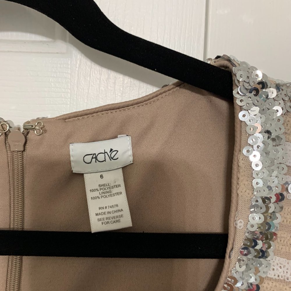 Cache Sequin Dress Size 6 - image 2